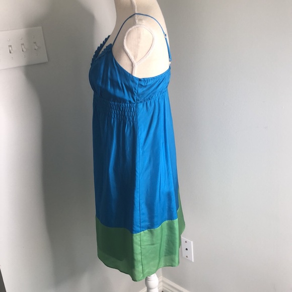 A.B.S. silk blue/green sundress - Picture 3 of 6